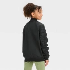 Girls' Solid Bomber Jacket - art class™ Pink