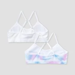 Girls' Solid 2pk Seamless Bra - art class™ White