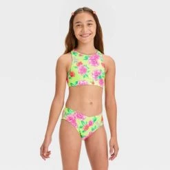 Girls' 'Bright Peony' Floral Printed Bikini Set - art class™ -Art Class shop GUEST 0b4b3751 ad1f 4f72 98f1 062a16fe335b 1