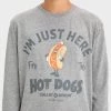 Boys' 'Here For The Hotdogs' Long Sleeve Graphic T-Shirt - art class™ Dark Gray -Art Class shop GUEST 10e8c6ac cb07 493f 932c e4785f85d540