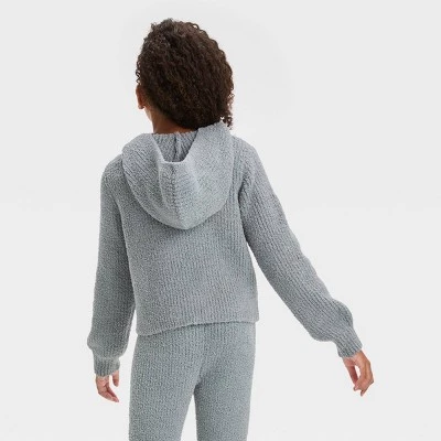 Girls' Cozy Hooded Sweatshirt - art class™ Light Off-white 3 Girls' Cozy Hooded Sweatshirt - art class™ Light Off-white