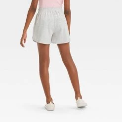 Girls' Waffle Lounge Pull-On Shorts - art class™ Heather Gray