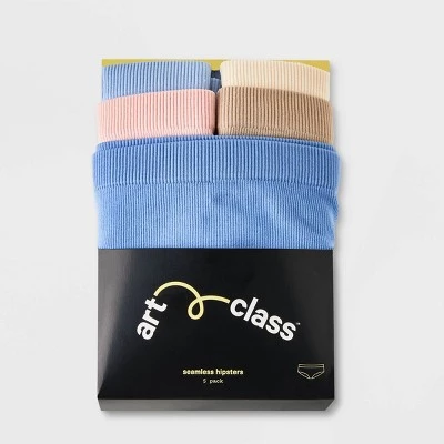 Girls' 5pk Ribbed Seamless Hipster - art class™ 3 Girls' 5pk Ribbed Seamless Hipster - art class™