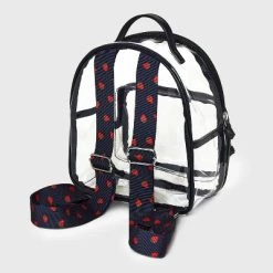 Kids' 8.5' Mini Backpack with Strawberry Straps - art class™ Black/Clear