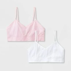 Girls' Solid 2pk Ribbed Longline Bra - art class™ Pink -Art Class shop GUEST 2ad35a1c 72a0 40e3 988a b7bd49427b86 2