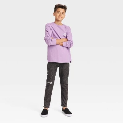 Boys' Stretch Relaxed Taper Jeans- art class™ Dark Wash 4 Boys' Stretch Relaxed Taper Jeans- art class™ Dark Wash - Image 2