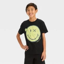 Boys' Short Sleeve Oversized Graphic T-Shirt with Smiley Face - art class™ Black -Art Class shop GUEST 351ba1c8 c001 400b b3d9 ffd938468e4e 4