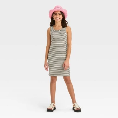 Girls' Ribbed Tank Dress - art class™ Rose Pink 4 Girls' Ribbed Tank Dress - art class™ Rose Pink - Image 2