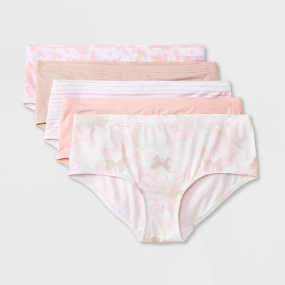 Girls' 5pk Butterfly Microfiber Hipster - art class™ Assorted Pink 7 Girls' 5pk Butterfly Microfiber Hipster - art class™ Assorted Pink - Image 5