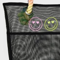 Girls' Smiley Mesh Tote Bag- art class™ Black 7 Girls' Smiley Mesh Tote Bag- art class™ Black -Art Class shop GUEST 47ff8a88 24d8 447c a63d 49848408694a