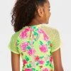 Girls' 'Pretty Peony' Floral Printed One Piece Swimsuit - art class™