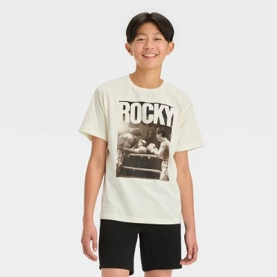 Boys' Short Sleeve Rocky Graphic T-Shirt - art class™ Light Beige 7 Boys' Short Sleeve Rocky Graphic T-Shirt - art class™ Light Beige - Image 5