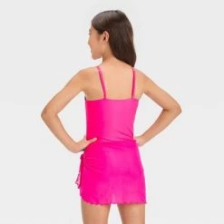 Girls' Tropical Ombre Abstract Printed One Piece Swimsuit Set - art class™ -Art Class shop GUEST 5ac2f592 3db5 4ca8 991c c751804dd5bf