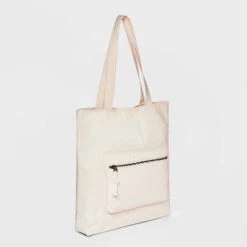 Girls' Canvas Photo Print Zipper Tote Bag - art class™ Cream