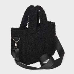 Girls' Fleece Mini Crossbody Tote - art class™ Black