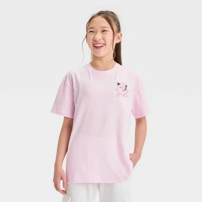 Girls' Short Sleeve Jigglypuff Oversized 'Never Stop Singing' Graphic T-Shirt - art class™ Pink 6 Girls' Short Sleeve Jigglypuff Oversized 'Never Stop Singing' Graphic T-Shirt - art class™ Pink - Image 4