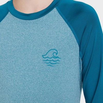 Boys' Wave Long Sleeve Rash Guard Swim Shirt - art class™ Dark Blue 4 Boys' Wave Long Sleeve Rash Guard Swim Shirt - art class™ Dark Blue - Image 2