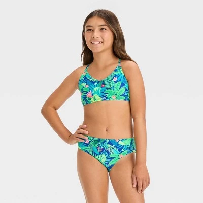 Girls' 'Living in the Tropics' Floral Printed Bikini Set - art class™ 10 Girls' 'Living in the Tropics' Floral Printed Bikini Set - art class™ - Image 8