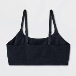 Girls' Ribbed Pullover Bralette - art class™ Black