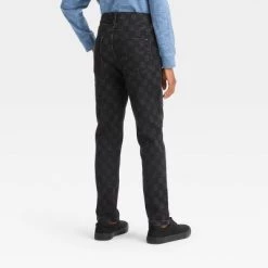 Boys' Skinny Checkered Jeans - art class™ Black