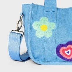 Kids' Mini Crossbody Bag Tote with Denim Patches - art class™ Blue -Art Class shop GUEST 739401c9 f627 4f26 860c 626cd7198649