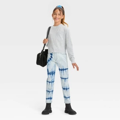 Girls' Long Sleeve Waffle Top with Pocket - art class™ Violet 4 Girls' Long Sleeve Waffle Top with Pocket - art class™ Violet - Image 2