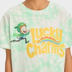 Boys' Short Sleeve Tie-Dye Graphic T-Shirt with Lucky Charms - art class™ Green