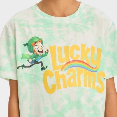 Boys' Short Sleeve Tie-Dye Graphic T-Shirt with Lucky Charms - art class™ Green 3 Boys' Short Sleeve Tie-Dye Graphic T-Shirt with Lucky Charms - art class™ Green