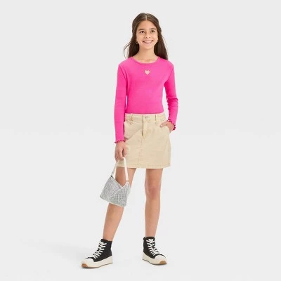 Girls' Long Sleeve T-Shirt - art class™ Pink 4 Girls' Long Sleeve T-Shirt - art class™ Pink - Image 2