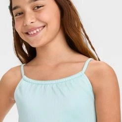 Girls' 'Let it Shine' Solid Midkini Set - art class™ Mint Green