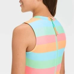 Art Class shop 10 Girls' Sweet Summer Striped One Piece Swimsuit - art classâ˘