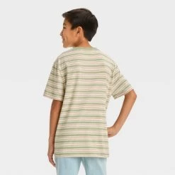 Boys' Short Sleeve Graphic T-Shirt with Horizontal Striped - art class™ Olive Green -Art Class shop GUEST 889f0c0b d2ce 4e79 afaf 1e520b4708d0