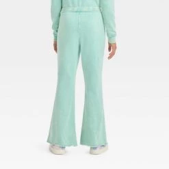 Girls' Washed Fleece Flare Pull-On Pants - art class™ Purple