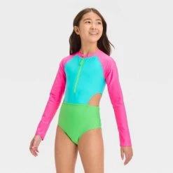 Girls' Solid One Piece Swimsuit - art class™ -Art Class shop GUEST 8bee55c0 a162 4b07 97bc 60b9dac0fc5e 4
