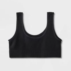 Girls' 2pk Seamless Scoop Bra - art class⢠Black/beige