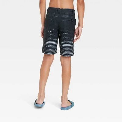 Boys' Striped Hybrid Swim Trunks - art class™ Black 3 Boys' Striped Hybrid Swim Trunks - art class™ Black