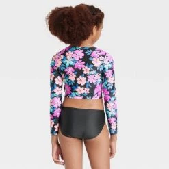 Girls' 3pc Western Blooms Swimwear Set - art class™ Black -Art Class shop GUEST 8f429770 e62d 47ea 915c 27297968924a