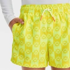Boys' Sun Printed Swim Shorts - art class™ Yellow
