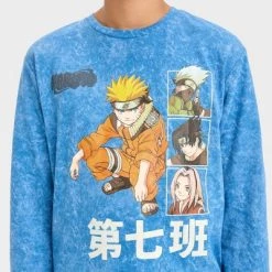 Boys' Naruto Long Sleeve Graphic T-Shirt - art class™ Blue