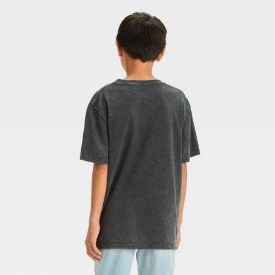 Boys' Short Sleeve Graphic T-Shirt with Vintage Wolf - art class™ Dark Gray 4 Boys' Short Sleeve Graphic T-Shirt with Vintage Wolf - art class™ Dark Gray - Image 2