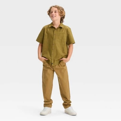 Boys' Washed Chino Pants - art class™ Brown 4 Boys' Washed Chino Pants - art class™ Brown - Image 2