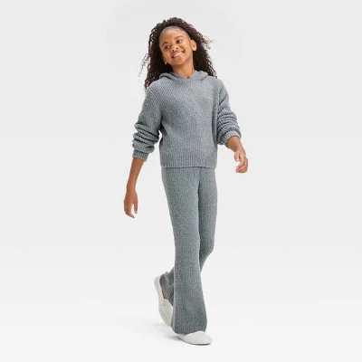 Girls' Cozy Hooded Sweatshirt - art class™ Light Off-white 4 Girls' Cozy Hooded Sweatshirt - art class™ Light Off-white - Image 2