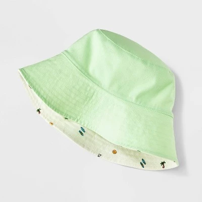 Girls' Reversible Icon Print Bucket Hat - art class™ Cream 4 Girls' Reversible Icon Print Bucket Hat - art class™ Cream - Image 2