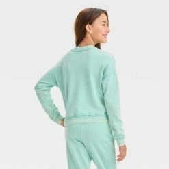 Girls' Washed Fleece Pullover Sweatshirt - art class™ Purple