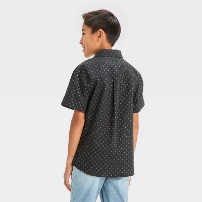 Boys' Woven Short Sleeve Button-Down Shirt - art class™ Blue 3 Boys' Woven Short Sleeve Button-Down Shirt - art class™ Blue