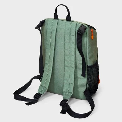 Kids' Backpack with Bungee Cord and Flap Closure - art class™ Green 3 Kids' Backpack with Bungee Cord and Flap Closure - art class™ Green