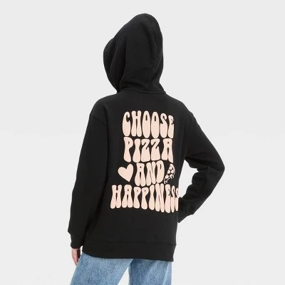 Girls' Oversized Fleece Graphic Pullover Sweatshirt - art class™ Black 4 Girls' Oversized Fleece Graphic Pullover Sweatshirt - art class™ Black - Image 2