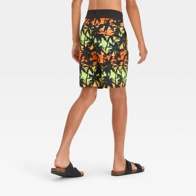 Boys' Ombre Palm Leaf Printed Swim Shorts - art class™ Gold 4 Boys' Ombre Palm Leaf Printed Swim Shorts - art class™ Gold - Image 2