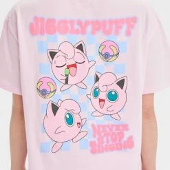 Girls' Short Sleeve Jigglypuff Oversized 'Never Stop Singing' Graphic T-Shirt - art class™ Pink