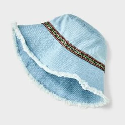 Girls' Denim Bucket Hat - art class™ Light Blue
